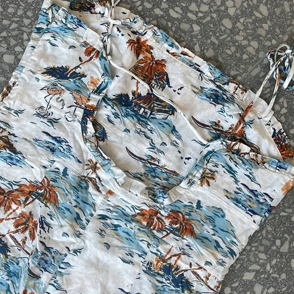 Free People Beach Party Flamingo Midi Linen Blend Dress - Picture 12 of 16